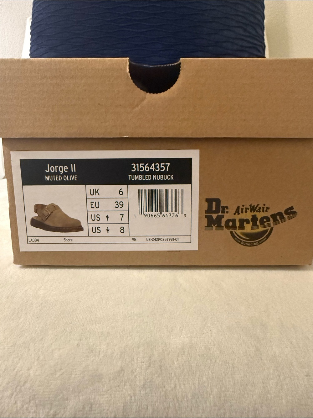 Dr. Martens Jorge II Muted Olive Nubuck Mules Women’s 8 Men’s 7 NIB - Picture 8 of 10